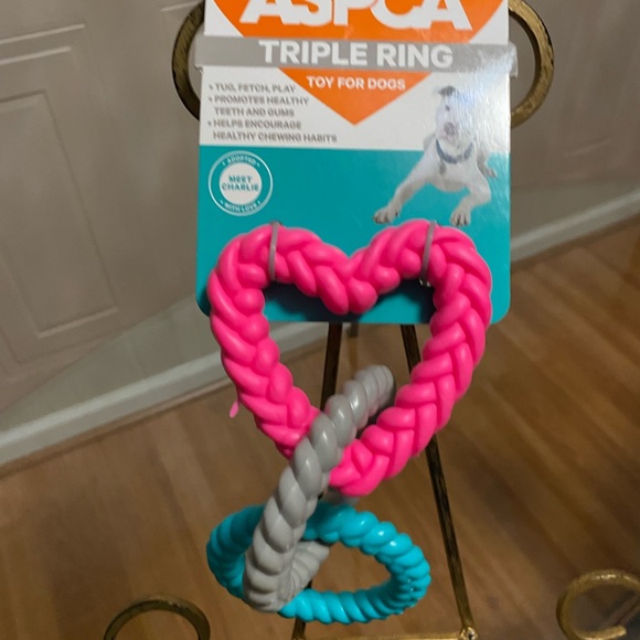 ASPCA Dog Rubber 3-Ring Tuff Tug Dog Toy Promote Healthy Teeth And Gums - Picture 6 of 7